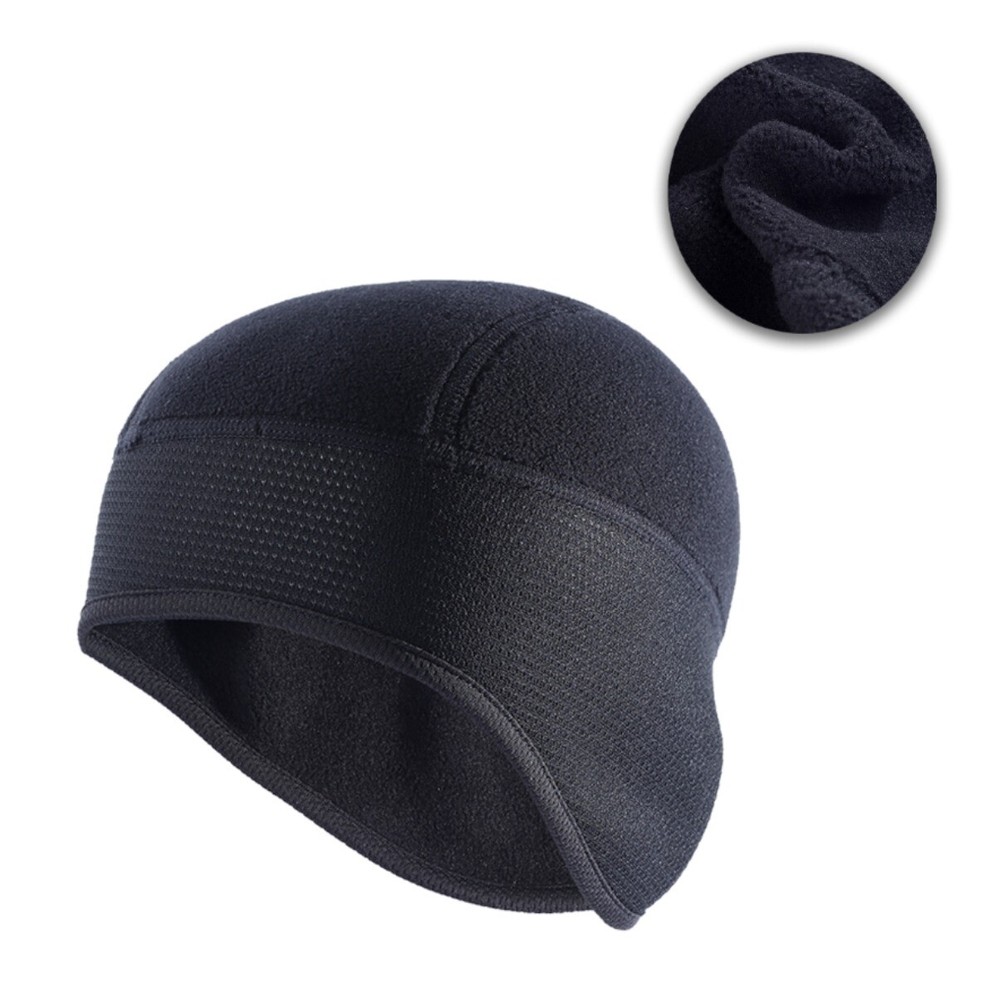 Winter Skull Helmet Liner Fleece Windproof Ear Covers for Cycling and Skiing