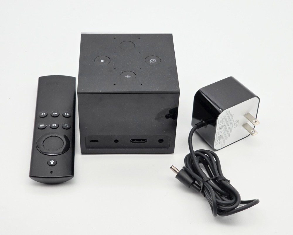 Amazon Fire TV Cube with Alexa 1st Generation (Model EX69VW) W/ Remote - tested