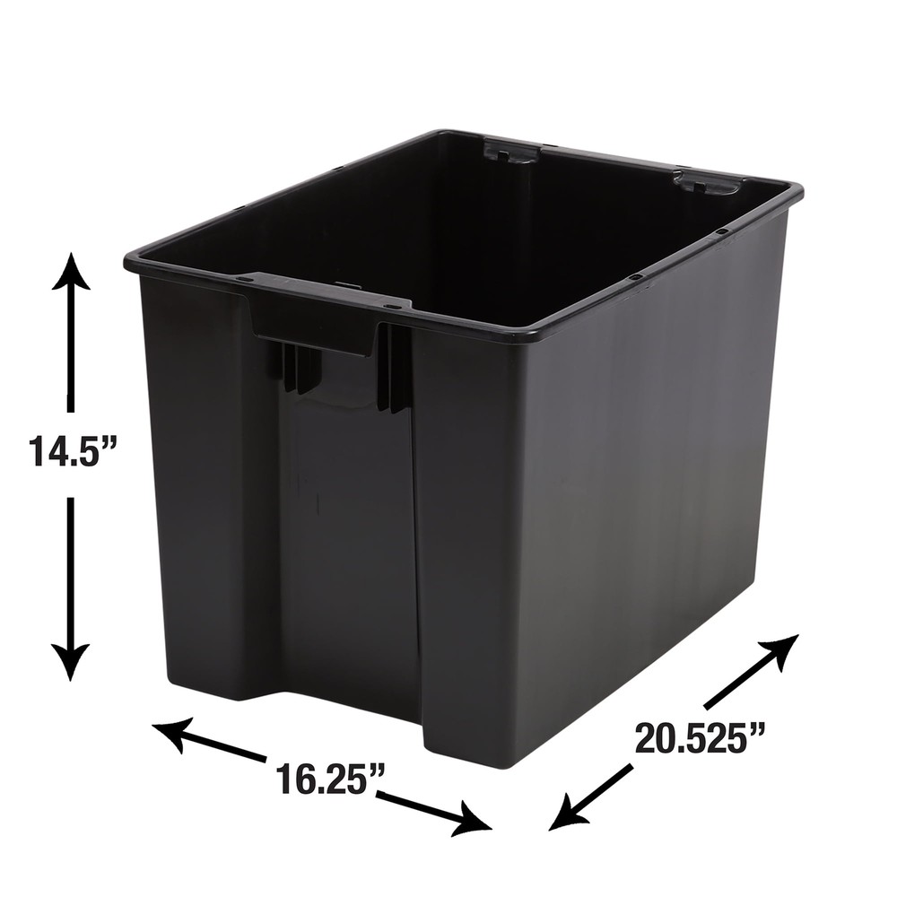 Large Stackable Nesting Garage Storage Bins for Plastic Organizing
