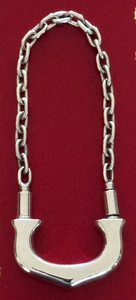 Cartier C Logo Key Ring in 925 Sterling Silver