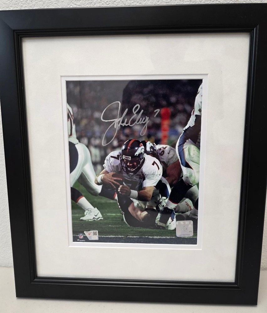 Denver Broncos JOHN ELWAY Framed Signed Auto Autograph 8x10 Photo Picture