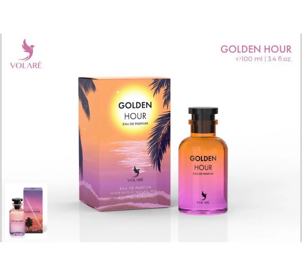 Golden Hour EDP Perfume By Volare 100 ML🥇Niche City Of Stars Fragrance🥇