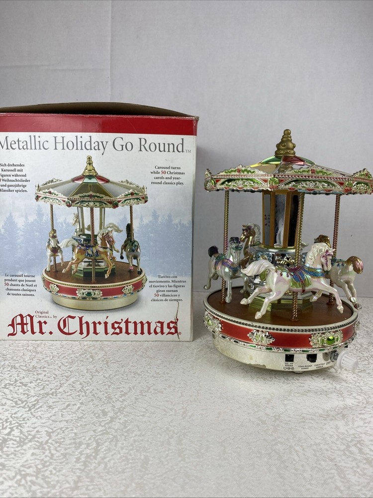 Mr. Christmas The Carousel Metallic Holiday Go Round 25 Songs Tested Works