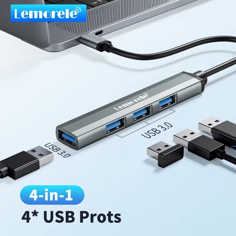 USB 3.0 Type C Hub with OTG Fast Charging High Speed Data Transfer