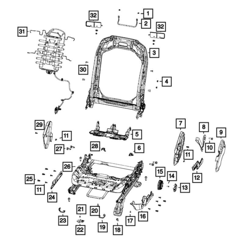 For Jeep Gladiator 20-24 Jeep Front Left Seat Back Recliner Adjustment Handle
