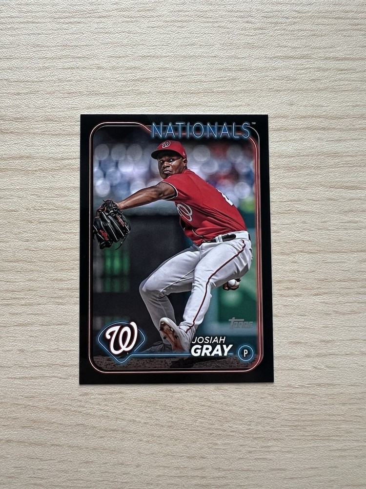 2024 Topps Series 2 Josiah Gray #402 Black Parallel 39/73 Rare Limited Edition