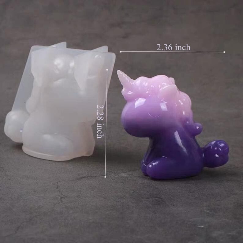 3d Unicorn resin mold figure casting Mold, Unicorn Making Mold Diy Craft Casting
