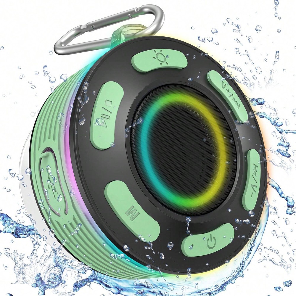 Upgrade Your Shower Experience with Bluetooth 5.3 Portable Speaker Featuring Suction Cup for Hands-Free Wireless Music