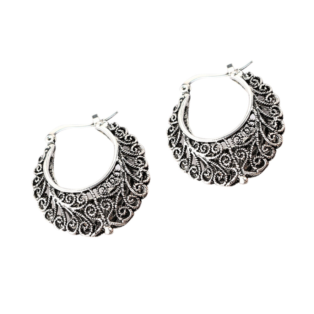 Women Earrings Hoops Hollow Jewelry Ear Decoration Party Birthday