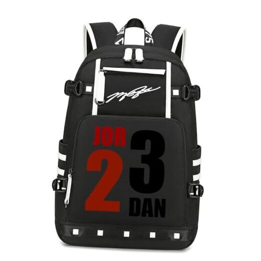 Basketball Star 23 Laptop Backpack for Athletes Students Men Women Black