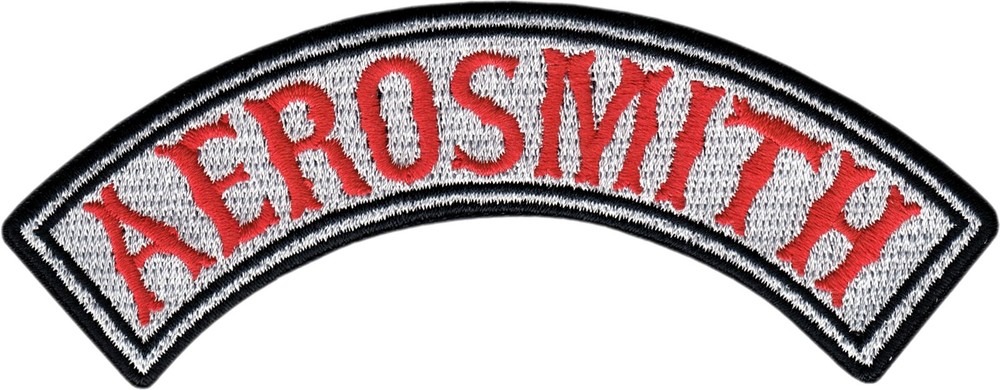 Patch - Aerosmith Biker Style Logo Band Hard Rock Metal Music Sew Iron On #18152