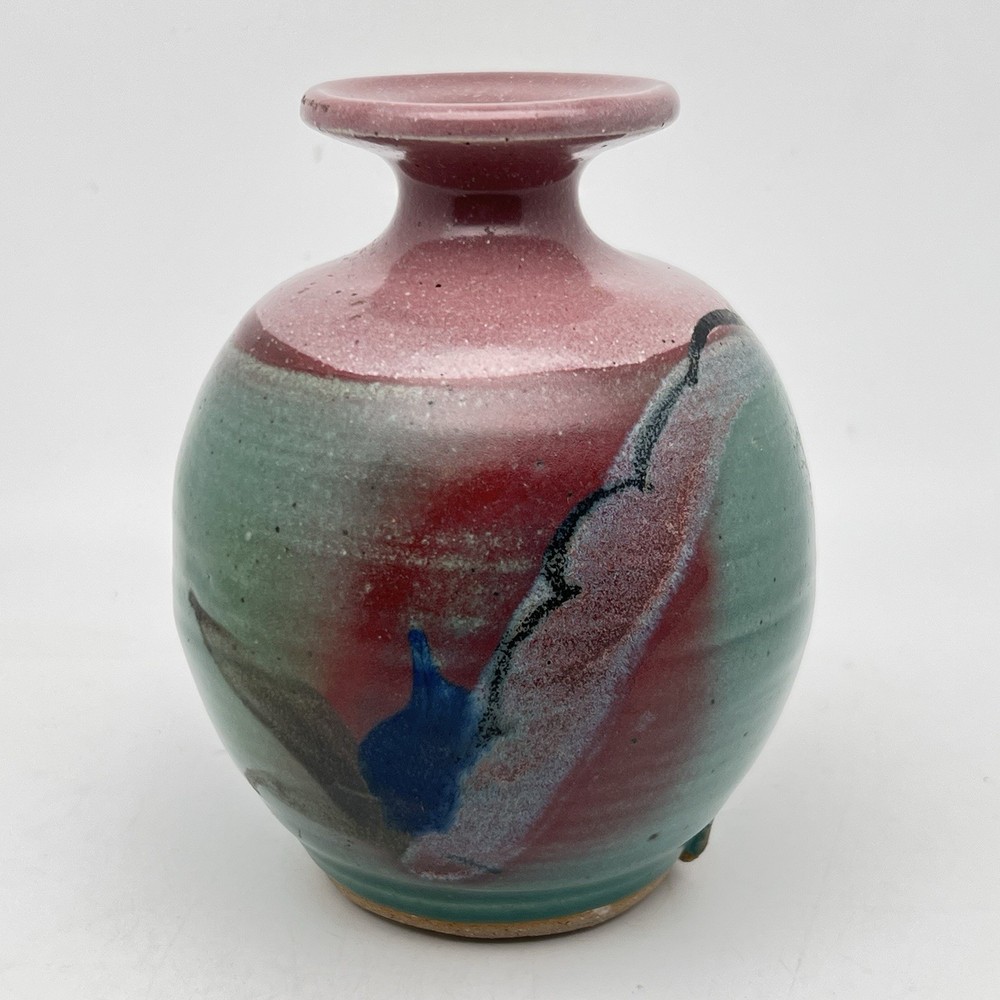 Matt Henderson Signed Ceramic Vase 7in Art Pottery Mark Of The Potter