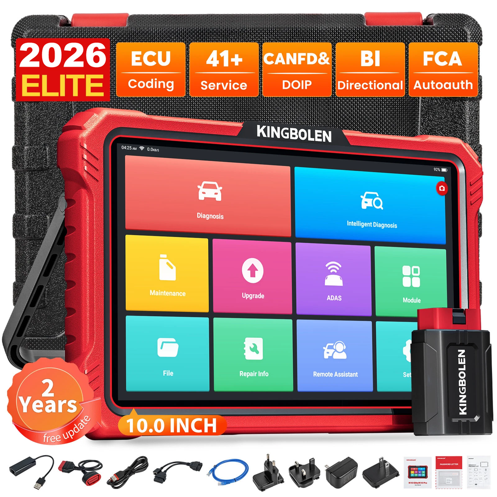2026 KINGBOLEN K10 PRO Car Diagnostic Tool OBD2 Scanner ECU Key Coding Bluetooth