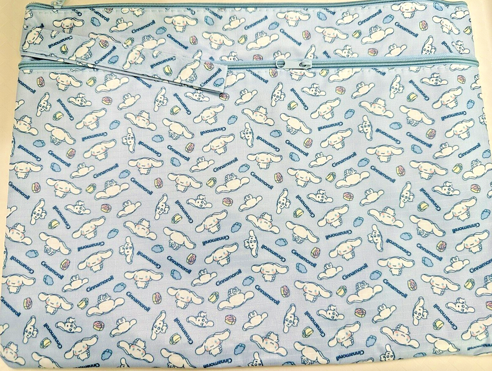 NWOT VINYL SANRIO CINNAMOROLL DOCUMENT HOLDER WITH WRIST STRAP