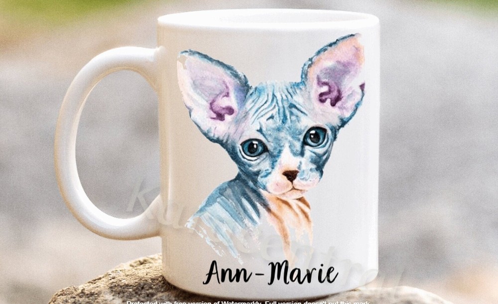 Personalised Sphynx Cat Coffee Mug Custom Cat Tea Cup Sphynx Cat Birthday Gift
