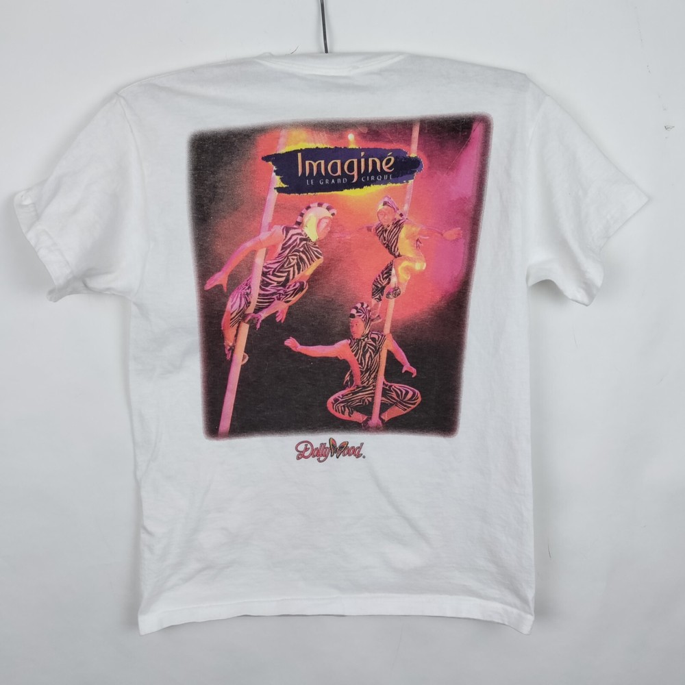 Dollywood Shirt Small White Imagine Le Grand Cirque Circus Double Sided