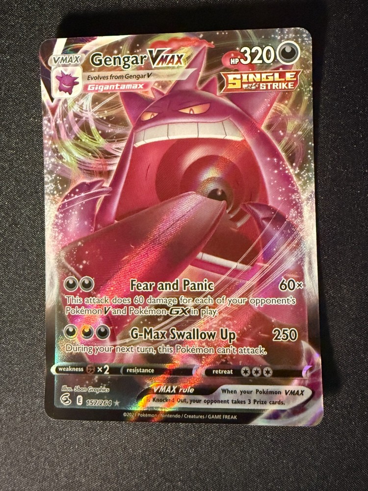 Gengar VMAX 157/264 Fusion Strike Pokemon TCG Card