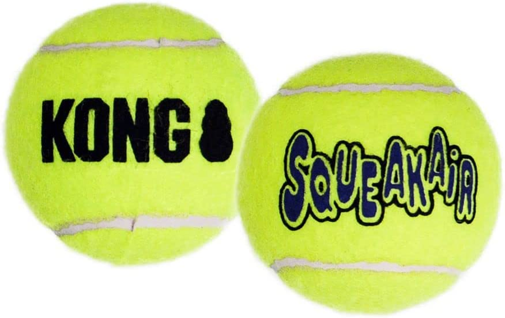 Squeakair Balls, Dog Toy Premium Squeak Tennis Balls for Medium Dogs, Pack of 6