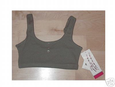 NWT! Dance France Khaki Sports Bra Top - Small