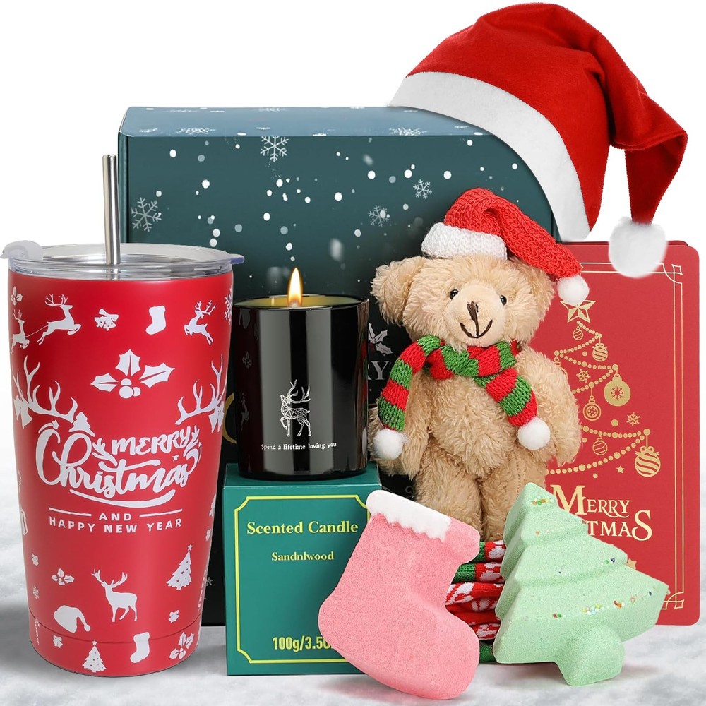Christmas Spa Gift Basket for Women - Luxe Holiday Self-Care Set for Mom or Wife