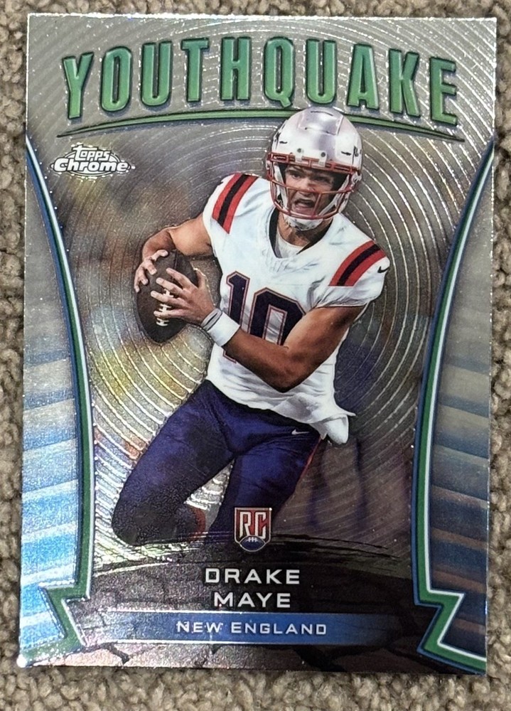Drake Maye RC 2024 Topps Chrome Youthquake NFL Rookie #Y-2 Patriots MVP? 🔥🔥