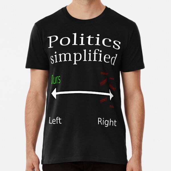 Politics simplified Premium Political Statement Made in USA T-Shirt S-5XL