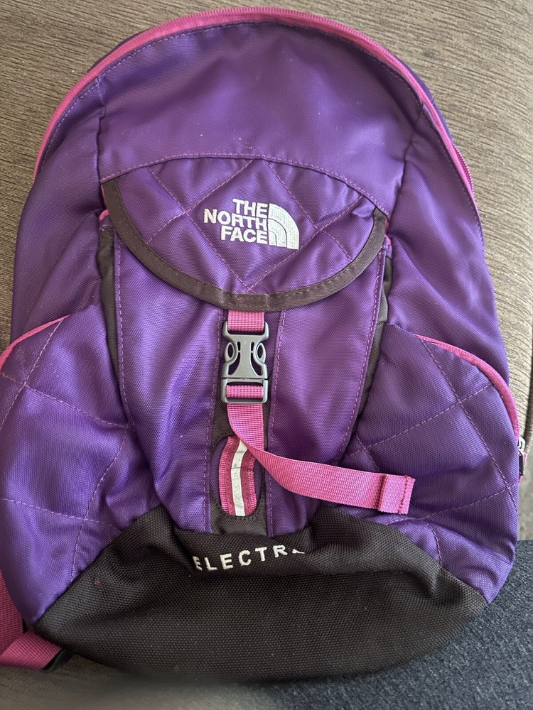 The North Face Mini Backpack in Electra Purple Pink and Black