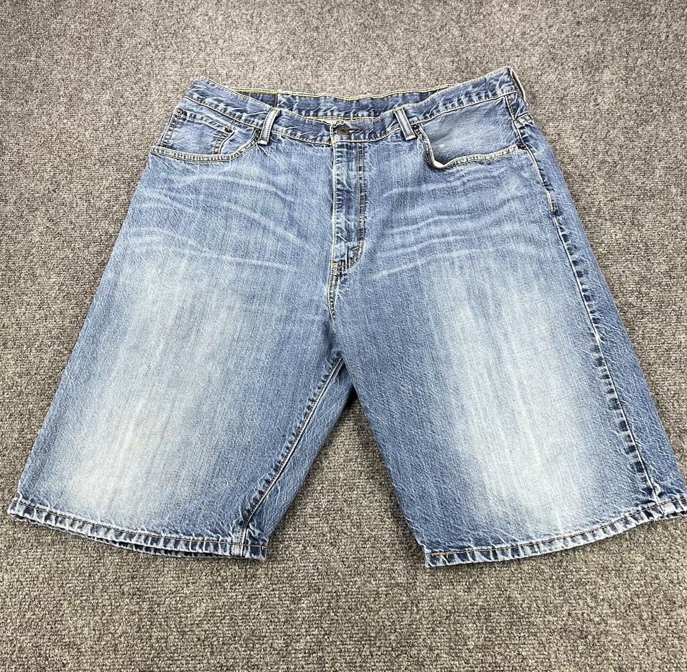 Levis 569 Shorts Mens 38 Blue Loose Wide Baggy Jorts Hip Hop Y2K Wear