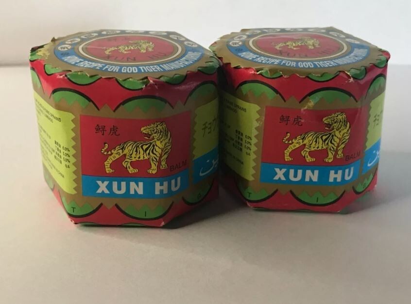 Lot Of 2 Xun HU Tiger Balm Herbal Rub Arthritis Pain Relief Massage Ointment
