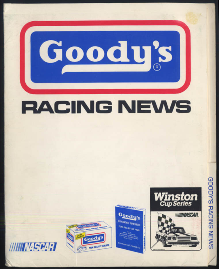 Goody's Racing News release portfolio Winston Cup NASCAR Series 1986 Petty &c