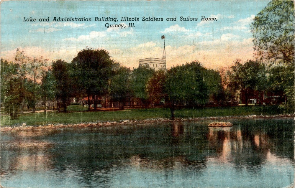 Illinois Soldiers and Sailors Home, Quincy, Administration Building, Postcard