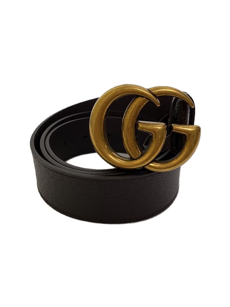 GUCCI GG Marmont Brown Leather Belt for Men