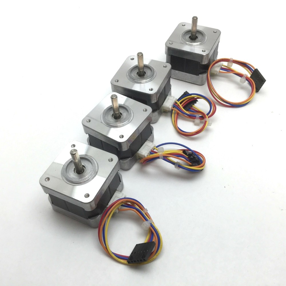 Lot of 4 Minebea 17PM-K306-01V Stepper Motor, Angle/Step: 1.8°, Shaft: 5mm