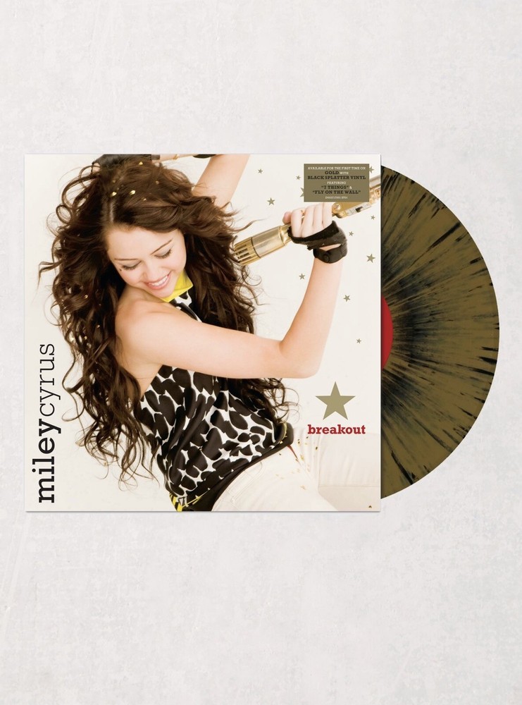Miley Cyrus - Breakout Exclusive Limited Edition Gold Black Splatter Vinyl LP