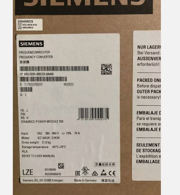 1PC Siemens 6SL3225-0BE33-0AA0 6SL3 225-0BE33-0AA0 New In Box Expedited Shipping