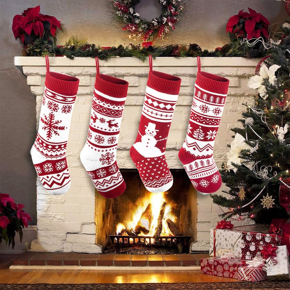 Christmas Decorations Embroidered Socks Gift Bags Christmas Decoration Pendants