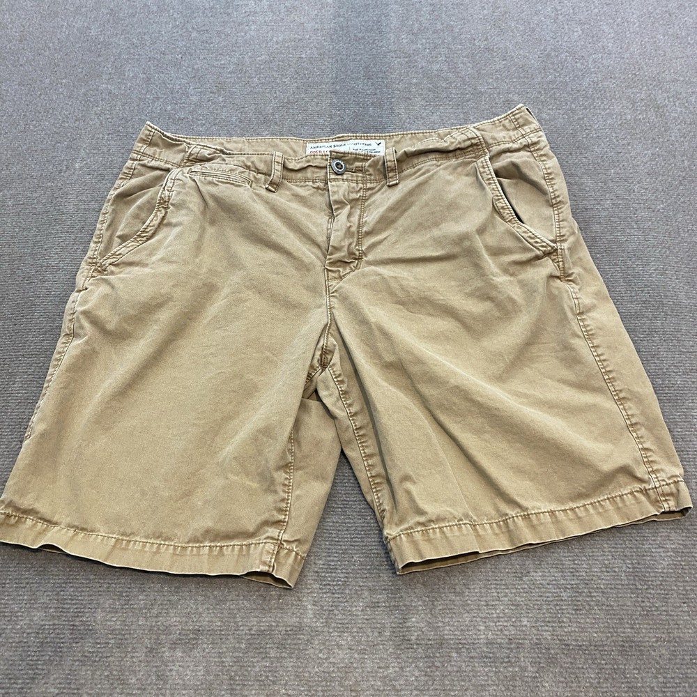 American Eagle Shorts Mens 36 Brown Chino Prep Classic 90s Baggy Outdoors Canvas