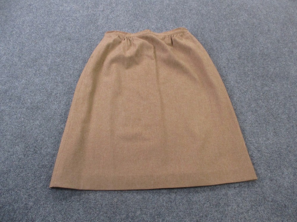Vintage Pendleton Skirt Women L Beige Wool A Line Classic Preppy USA Made