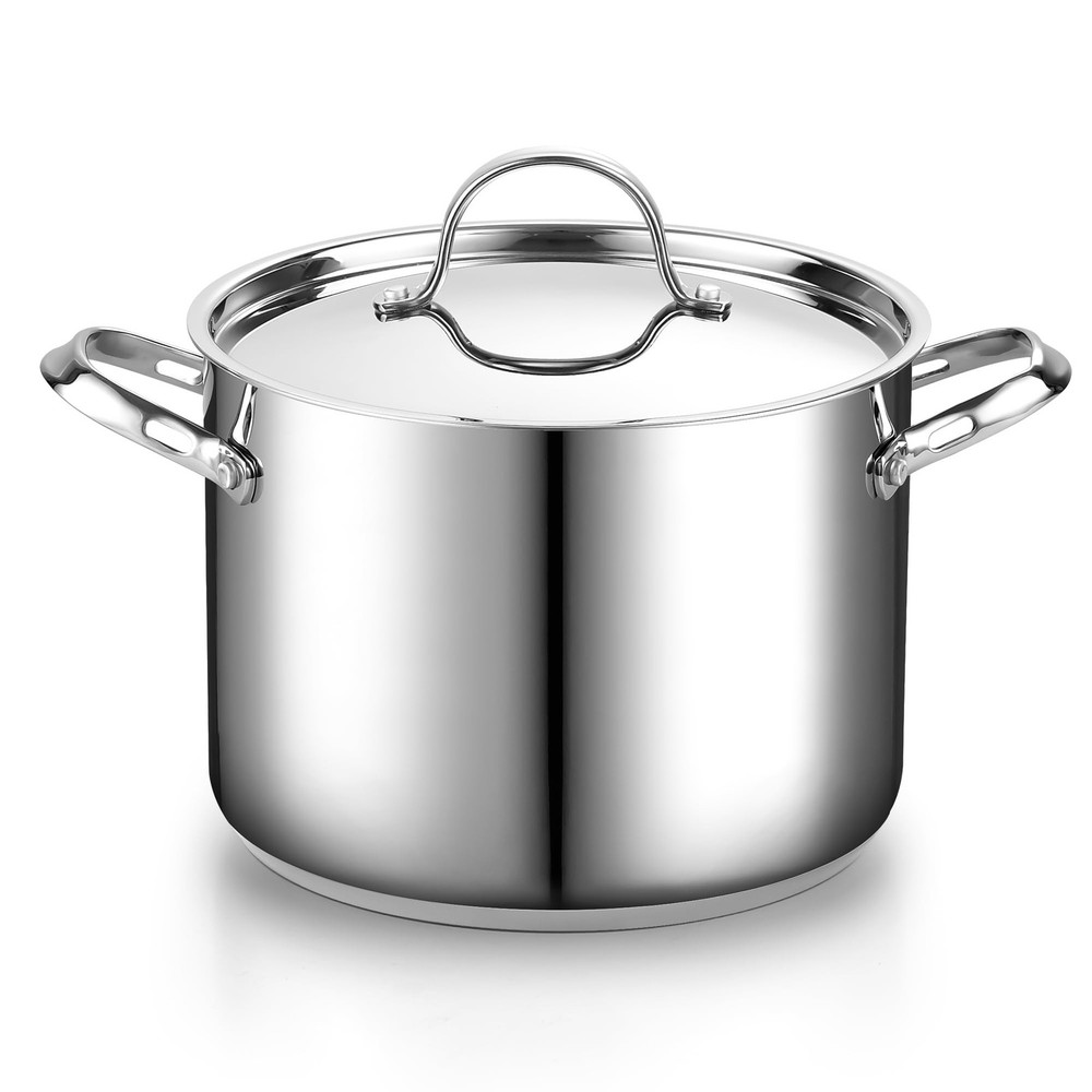 Cooks Standard 02519 8-quart Classic Stainless Steel Stockpot With Lid 8-qt S