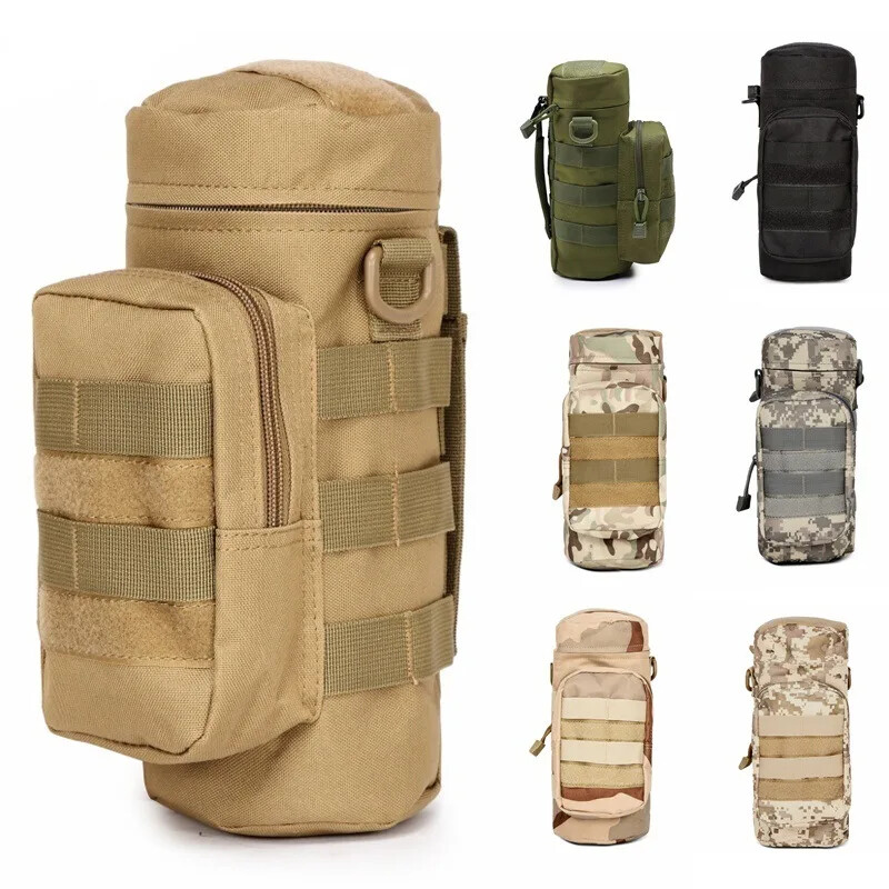 Tactical Water Bottle Pouch Waist Shoulder Bag for Outdoor Army Gear