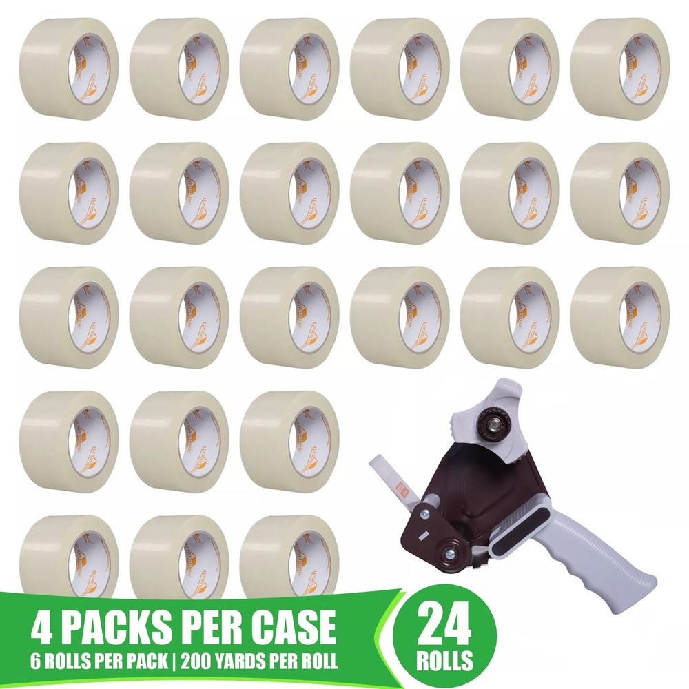Koreyosh Shipping Box Sealing Packing Tape 24 Rolls 1.89