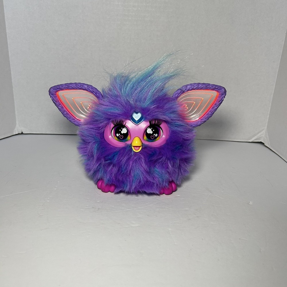2023 - Hasbro - Furby - Blue Purple Plush Interactive Toy - Tested Working