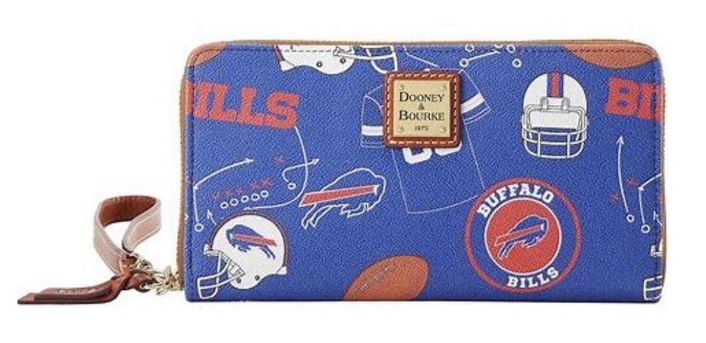 Dooney & Bourke Buffalo Bills Zip Around Wristlet Wallet NFL NWT Excellent Gift!