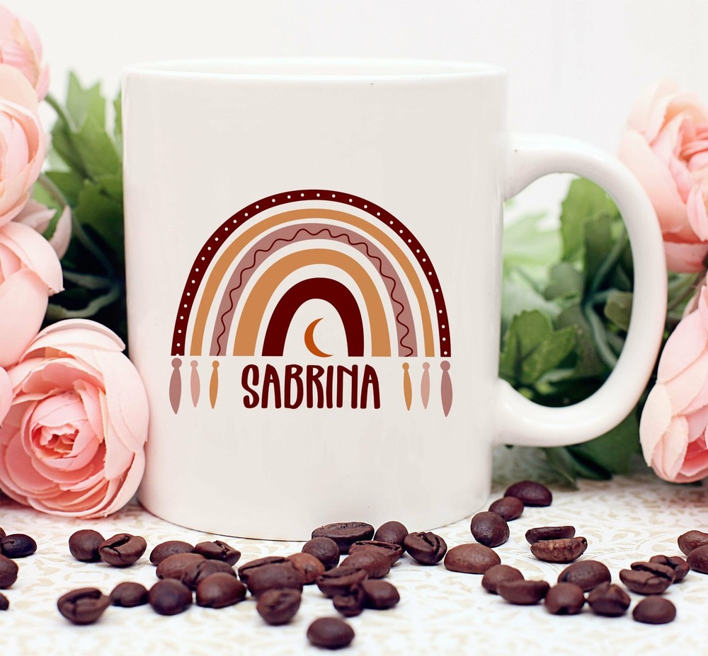 Rainbow Mug Boho Mug Personalized Mug Boho Gift Bohemian Mug Gift For Coffee
