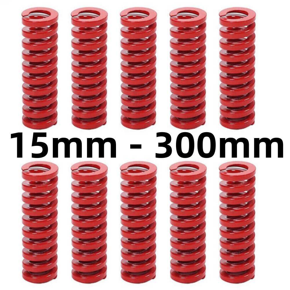 Heavy-Duty Compression Die Mould Spring ISO Height Red 15mm to 300mm