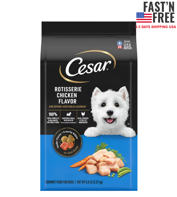 Cesar Small Breed Chicken And Vegetables Dry Dog Food Adult, 5 Lb. Bag