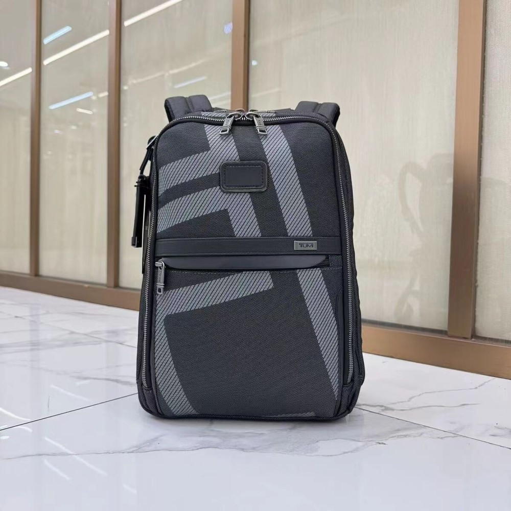 TUMI Alpha Slim Black Gray Nylon Business Backpack New Unused