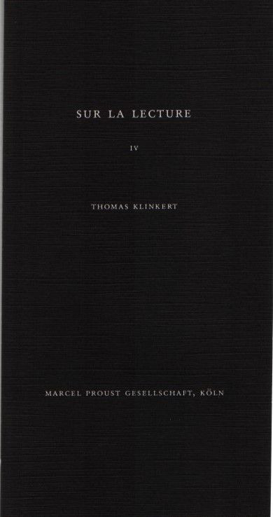 Exploring Reading Insights by Klinkert Thomas in Sur la Lecture IV