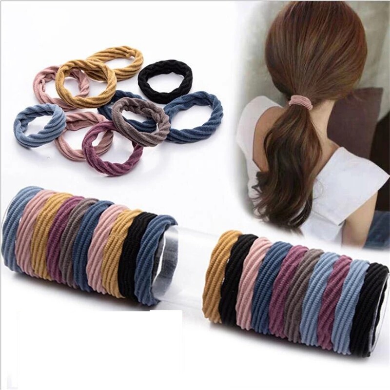 10PCS Elastic Rope Ponytail Scrunchies Hair Ties for Girls Hair Holder