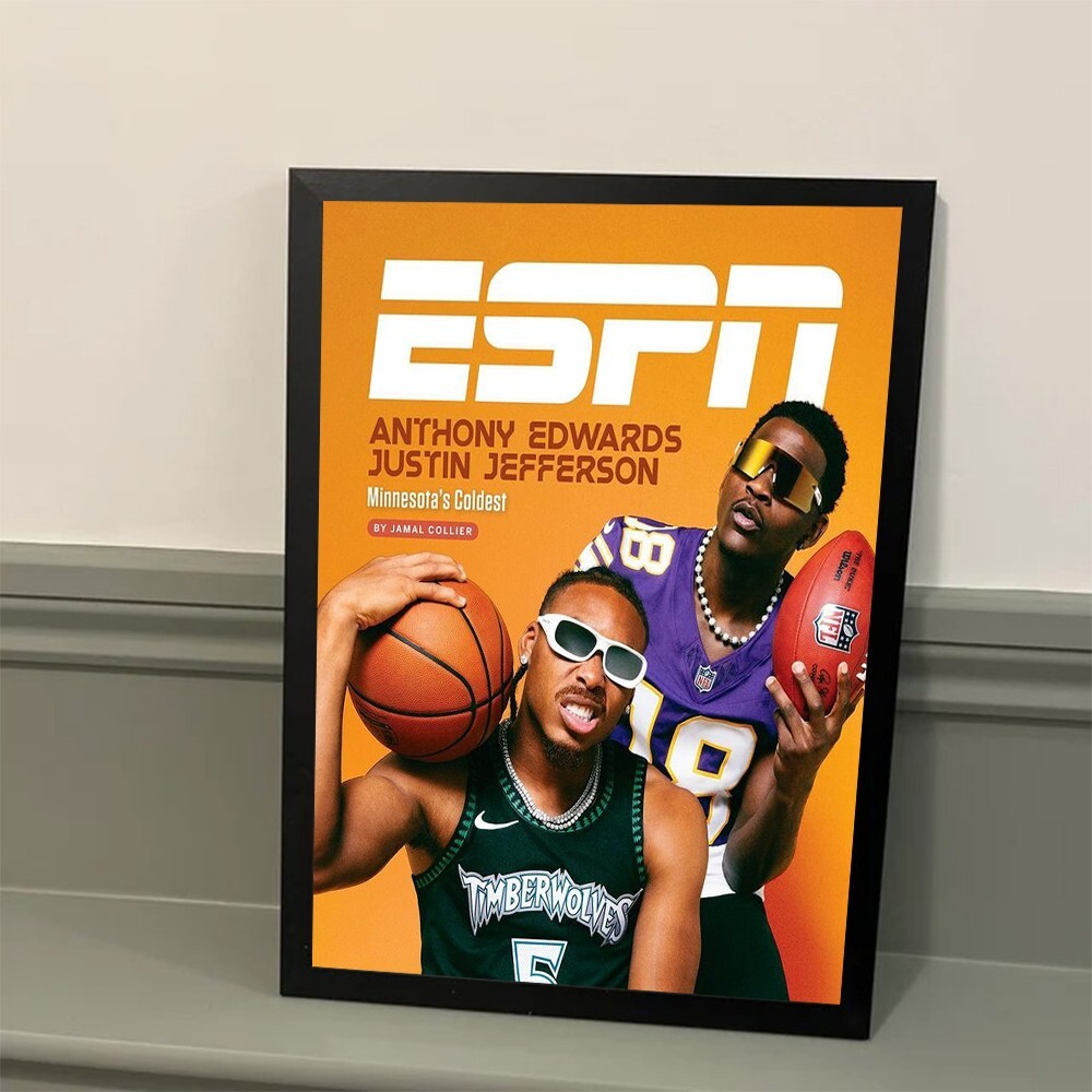 Anthony Edwards And Justin Jefferson Minnesota’s Coldest NBA NFL ESPN Poster